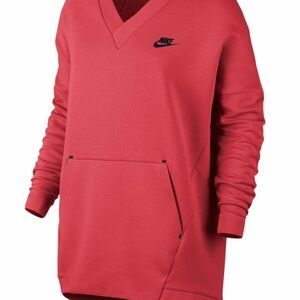 Nike Women’s Coral V-Neck Sweatshirt Size Small